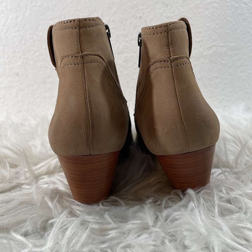 FRYE Reina Bootie 79258 Leather Brown Nubuck Slip On Ankle Booties Boots Sz 8.5 - Picture 5 of 16